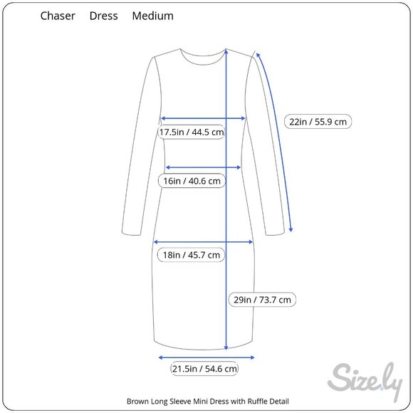 NWT CHASER Brown Off the Shoulder w/ V-Halter Neckline Long Sleeve Mini Dress M - Picture 13 of 13